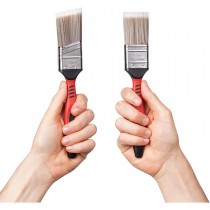 5er-Set Farbpinsel mit ergonomischem Gummigriff – Robuste Kunststofffaser-Borsten