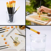 Hochwertiges 22-teiliges Nylon-Künstlerpinselset für Acryl-, Öl- & Aquarellmalerei