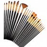 Hochwertiges 22-teiliges Nylon-Künstlerpinselset für Acryl-, Öl- & Aquarellmalerei