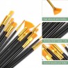 Hochwertiges 22-teiliges Nylon-Künstlerpinselset für Acryl-, Öl- & Aquarellmalerei