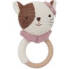 Jollein Beissring Katze Jill – Weicher Beissring aus Silikon & Strick