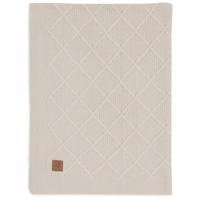 Jollein Decke Gitterbett Check Knit - 75x100 cm - Oatmeal