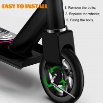 2 Stück Stunt Scooter Räder 100mm All Black