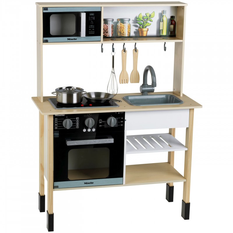 Miele Spielzeugküche aus Holz mit Zubehör & Sound