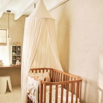 Jollein Betthimmel, Baldachin Vintage 245cm Cosy Check Sand