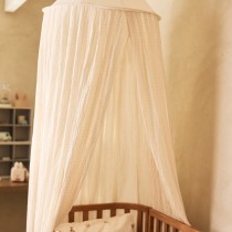 Jollein Betthimmel, Baldachin Vintage 245cm Cosy Check Sand