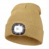 Beanie-Mütze mit LED Licht batteriebetrieben – Universalgrösse – Khaki
