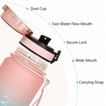 Trinkflasche Spirit mit Farbverlauf 600ML Rosa, Türkis