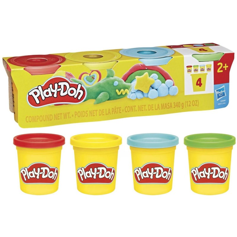 Play-Doh Knete 4er Pack Klassische Farben