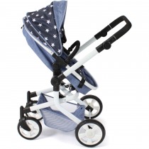 Bayer Chic 2000 Kombi-Puppenwagen MIKA Sternchen Navy