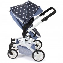 Bayer Chic 2000 Kombi-Puppenwagen MIKA Sternchen Navy