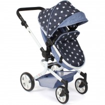 Bayer Chic 2000 Kombi-Puppenwagen MIKA Sternchen Navy
