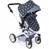 Bayer Chic 2000 Kombi-Puppenwagen MIKA Sternchen Navy