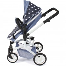 Bayer Chic 2000 Kombi-Puppenwagen MIKA Sternchen Navy