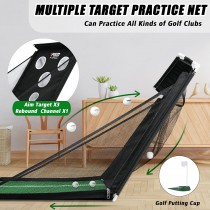 Golf Puttingmatte – Golf-Übungsmatte mit Putting & Chipping Set