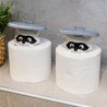 WC-Papierhalter Waschbär, Toilettenpapierhalter, 1 Stück weiss