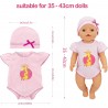 Body, Puppenkleidung rosa mit Giraffe für Babypuppen 35–43 cm