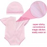 Body, Puppenkleidung rosa mit Giraffe für Babypuppen 35–43 cm