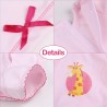 Body, Puppenkleidung rosa mit Giraffe für Babypuppen 35–43 cm