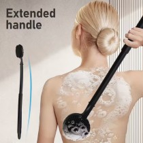 2in1 Duschbürste, Rückenbürste mit Teleskopgriff schwarz