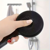 2in1 Duschbürste, Rückenbürste mit Teleskopgriff schwarz