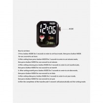 LED-Digitaluhr Vita mit Silikonarmband Rosa