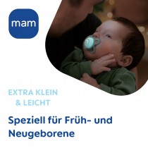 Mam Original Start Night Silikon Schnuller 2 Stück, 0-2 Monate