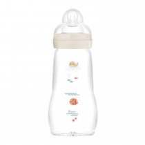 Mam Feel Good Babyflasche aus Glas 260ml, ab 0 Monate Robbe