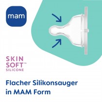Mam Feel Good Babyflasche aus Glas 260ml, ab 0 Monate