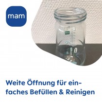 Mam Feel Good Babyflasche aus Glas 260ml, ab 0 Monate
