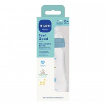 Mam Feel Good Babyflasche aus Glas 260ml, ab 0 Monate Wal