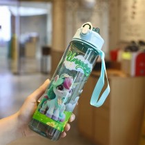 Trinkflasche 750ml mit niedlichem Einhorn Grün