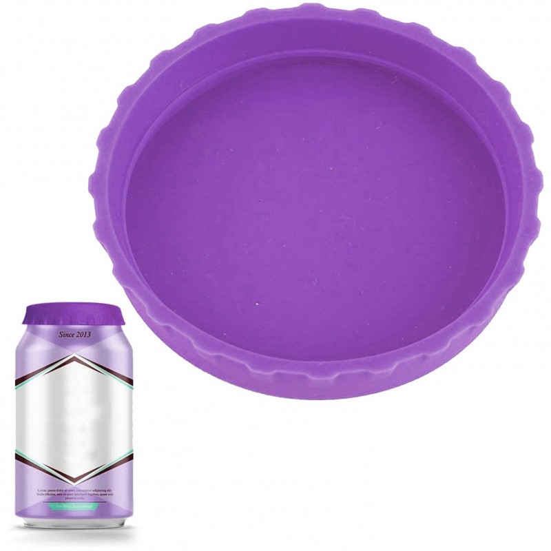 Wiederverwendbarer Getränkedose Deckel, Dosen Abdeckung aus Silikon Violett