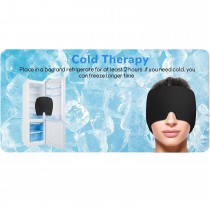 Gel Kühlmütze, Migräne Mütze, Eiskappe Schwarz  Migräne Maske