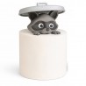 WC-Papierhalter Waschbär, Toilettenpapierhalter, 1 Stück Grau