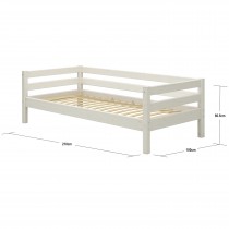 Flexa Classic Bett 90x200 cm, Weiss lasiert