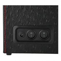 Uhrenbeweger für 4+6 Uhren, Watchwinder Kamelmuster mit roten Nähten