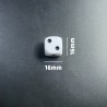 Würfel 3 Stück, 16 mm Weiss
