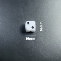 Würfel 5 Stück, 16 mm Weiss