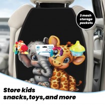 Auto Rückenlehnenschutz Elefant & Giraffe