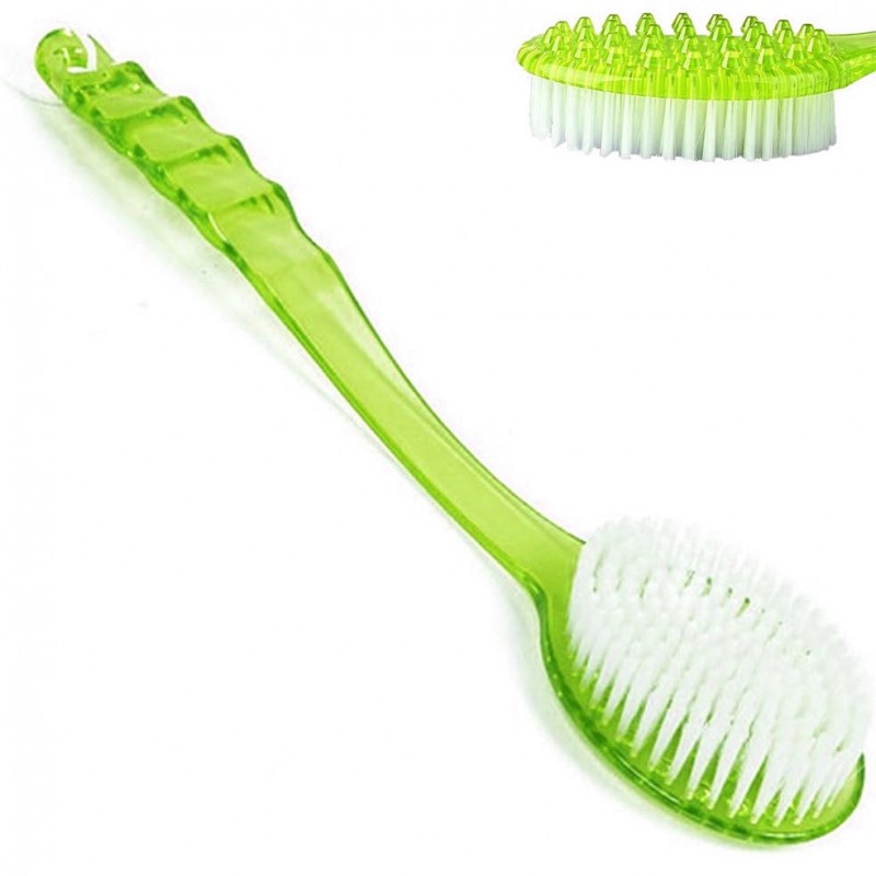 2in1 Duschbürste mit langem Griff, Rückenbürste Grün