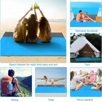 Wasserdichte Outdoordecke mit Tasche 140x200 cm Blau