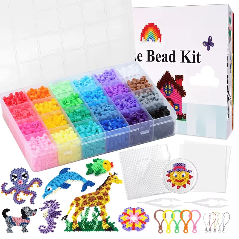 5200 Stück Bügelperlen Set – 24 Farben & umfangreiches Zubehör – 5 mm DIY Kreativset