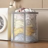 Faltbarer Wäschekorb aus Nylon – Multifunktionaler Aufbewahrungskorb Grau