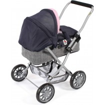 Chic 2000 Puppenwagen Smarty Melange Navy-Grau