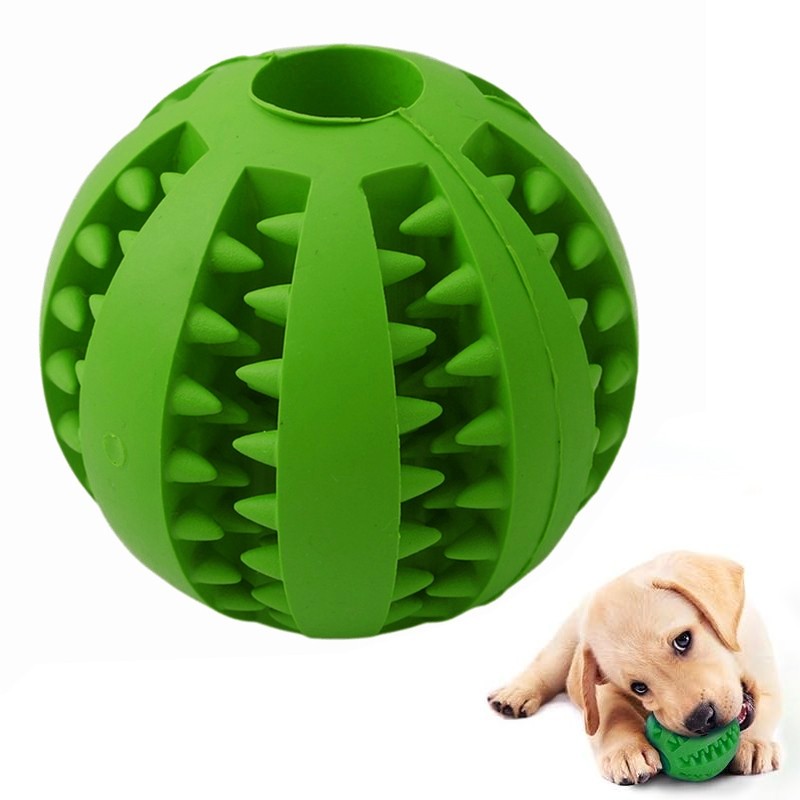 Intelligenz-Futterball – Leckerli-Ball – Futterspender-Ball für Hunde 5cm Grün