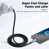 180 Grad Winkel Ladekabel USB-C / USB-A, 1m