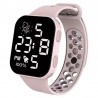 P1 Fashion LED-Digitaluhr mit Silikonarmband 12-Stunden-Anzeige RosaLED-Digital-Kinderuhr
