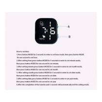 P1 Fashion LED-Digitaluhr mit Silikonarmband 12-Stunden-Anzeige RosaLED-Digital-Kinderuhr
