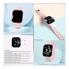 P1 Fashion LED-Digitaluhr mit Silikonarmband 12-Stunden-Anzeige RosaLED-Digital-Kinderuhr
